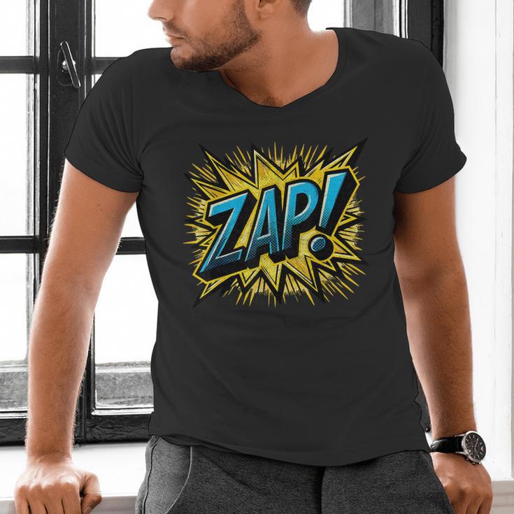 ZAP Comic Book Retro Artwork – Cartoon Collector Men's V-Neck T-Shirt