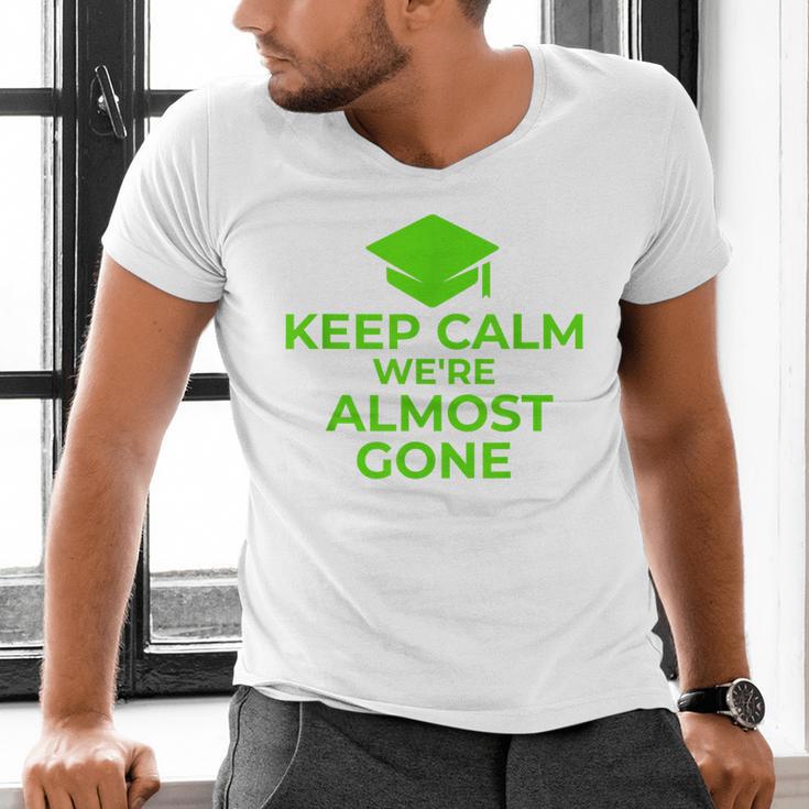 2018 Graduation Red Green High School Color Men's V-Neck T-Shirt