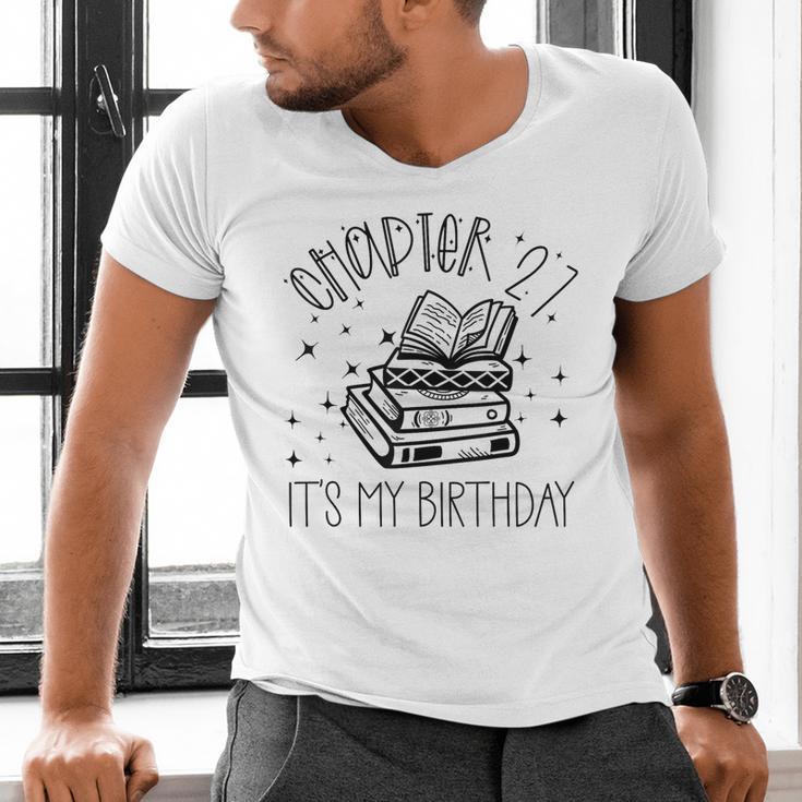 27th Birthday Women Book Lovers Chapter 27 Its My Birthday Men's V-Neck T-Shirt