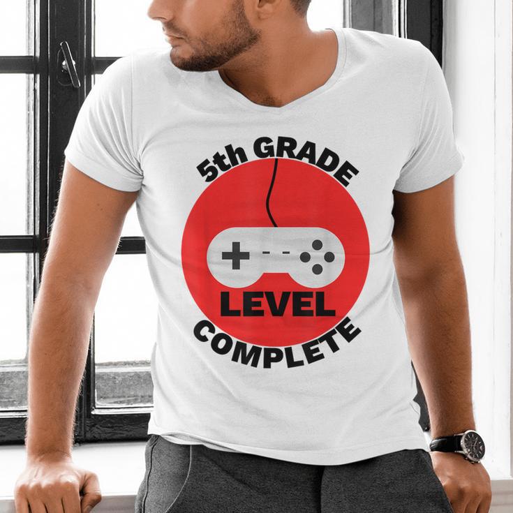 5th Grade Level Complete Gamer Graduation Men's V-Neck T-Shirt