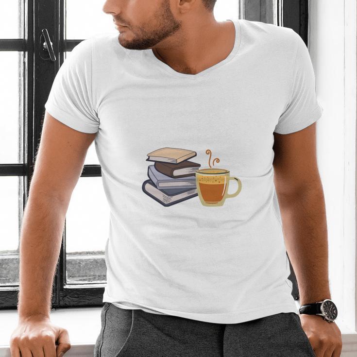 67 Read Every Night Quote For Book Lovers &Coffee Fans Men's V-Neck T-Shirt