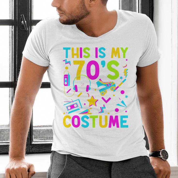 This Is My 70's Costume Nostalgia Mixtape Era 1970s Party Premium Tri-Blend Men's V-Neck T-Shirt