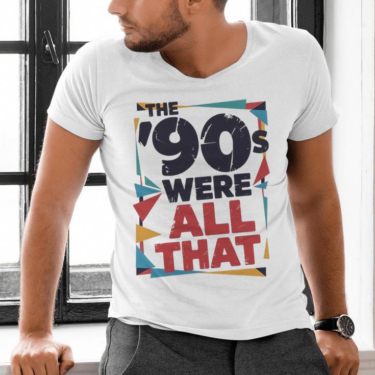 The 90s Were All That – Retro 1990s Nostalgia Tee Premium Tri-Blend Men's V-Neck T-Shirt