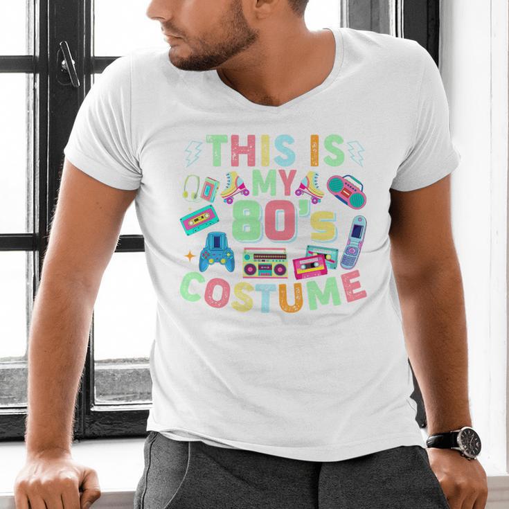 This Is My 90s Costume Mixtape Era Outfits Nostalgia 1990s Premium Tri-Blend Men's V-Neck T-Shirt