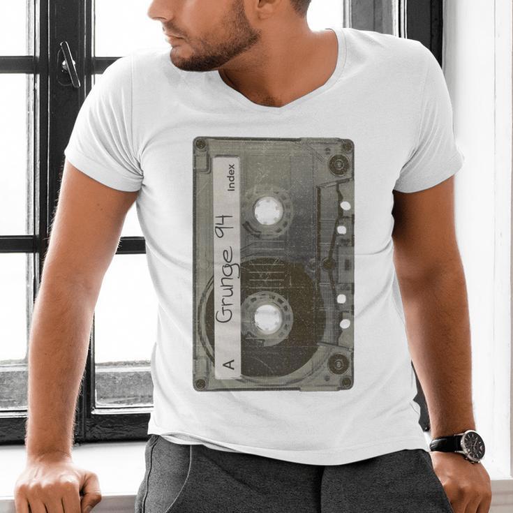 90s MUSIC NOSTALGIA GRAPHIC Men's V-Neck T-Shirt