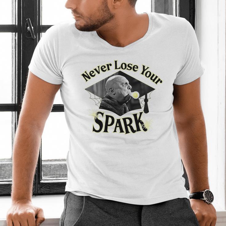The Addams Family TV Series – Uncle Fester Graduation Spark Premium Men's V-Neck T-Shirt