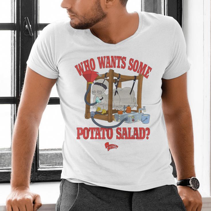 American Dad Who Wants Some Potato Salad Roger Cartoon Men's V-Neck T-Shirt