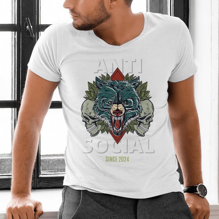Antisocial Introvert I Like Being Alone Men's V-Neck T-Shirt Antisocial Introvert I Like Being Alone Men's V-Neck T-Shirt