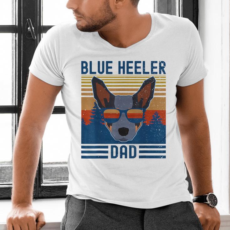 Australian Cattle Dog Blue Heeler Dad Men's V-Neck T-Shirt Australian Cattle Dog Blue Heeler Dad Men's V-Neck T-Shirt
