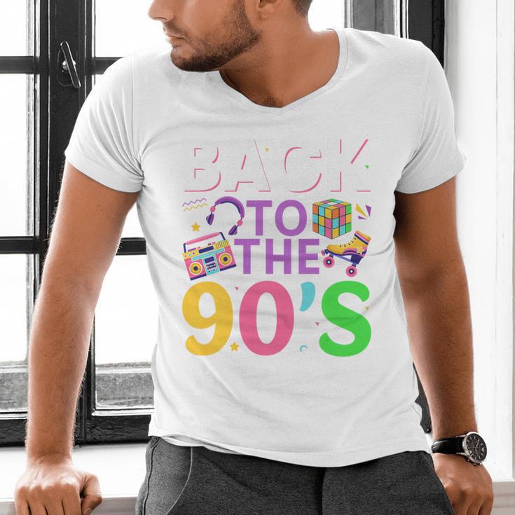 Back To The 90's Mixtape Era Nostalgia Retro 1990 90's Style Premium Tri-Blend Men's V-Neck T-Shirt
