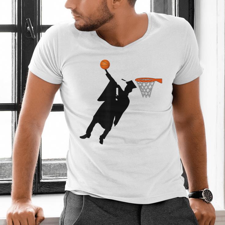 Basketball Slam Dunk Elementary Graduation 2025 6th Grade Men's V-Neck T-Shirt