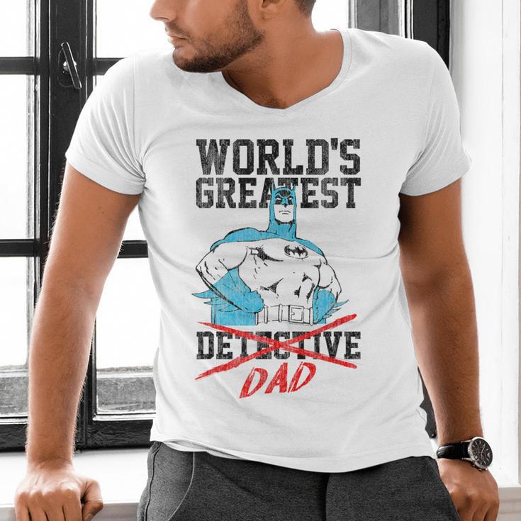 Batman Greatest Dad Men's V-Neck T-Shirt