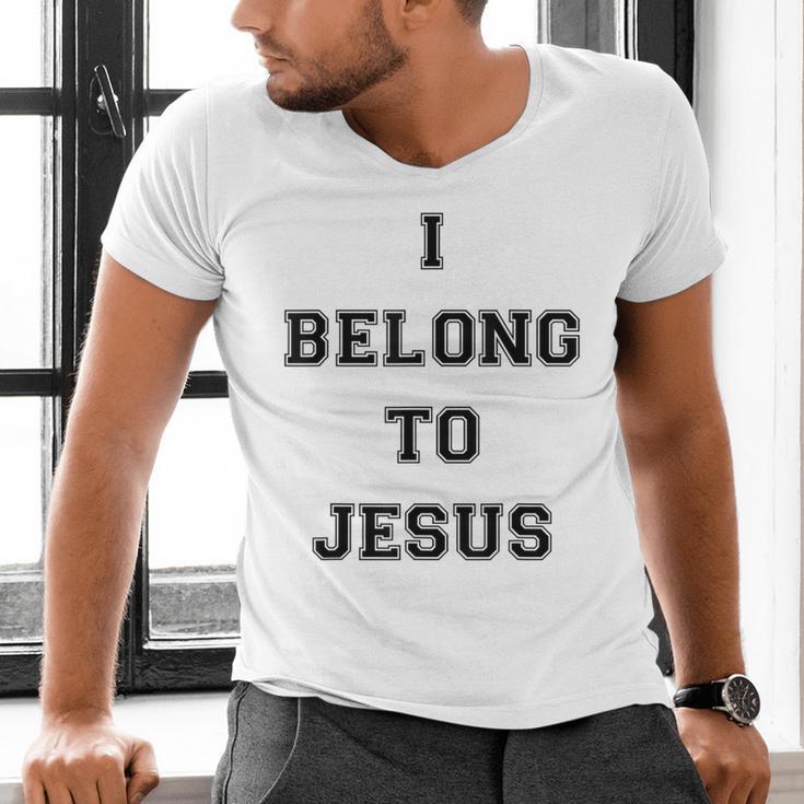 I Belong To Jesus Christian Gym Apparel Christian Dad Men's V-Neck T-Shirt