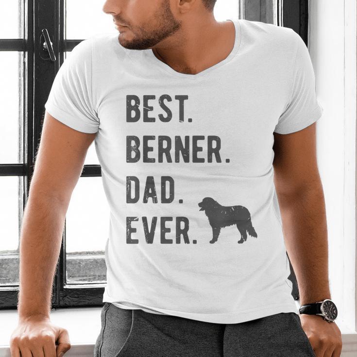 Best Berner Dad Ever Bernese Mountain Dog Lovers Dad Men Men's V-Neck T-Shirt