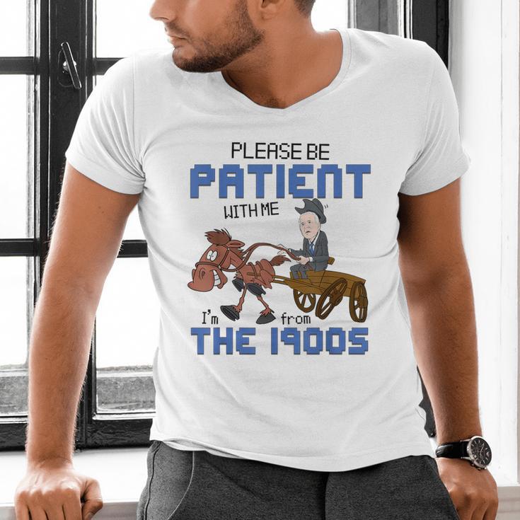 Biden Please Be Patient With Me I'm From The 1900s Vintage Men's V-Neck T-Shirt