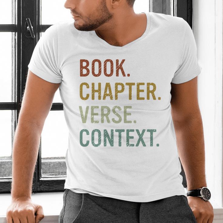 Book Chapter Verse Christian Bible Reformed Theology Men's V-Neck T-Shirt