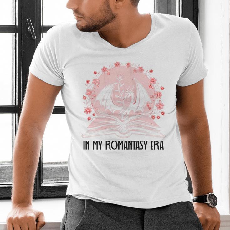 Book Dragon In My Fantasy Era Romantasy Bookish Books Lovers Men's V-Neck T-Shirt