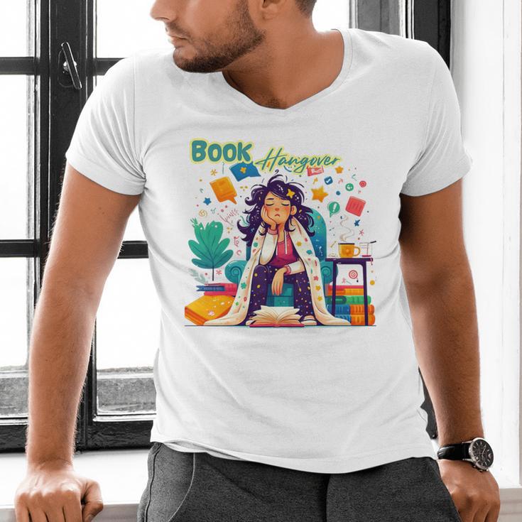 Book Lover Woman Woman Book Hangover Premium Tri-Blend Men's V-Neck T-Shirt