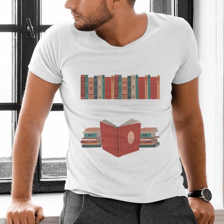 My Weekend Is All Booked Cute Book Reader Teacher Men's V-Neck T-Shirt
