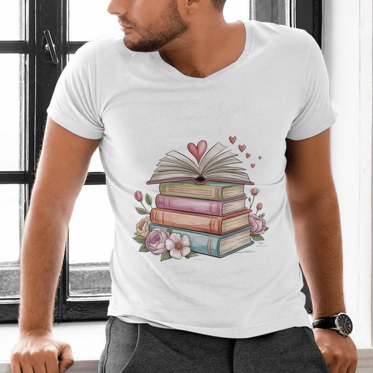 All Booked For Valentines Book Lover Romance Men's V-Neck T-Shirt