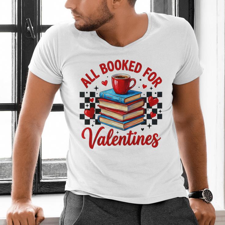 All Booked For Valentines Book Lovers Teacher Student Men's V-Neck T-Shirt
