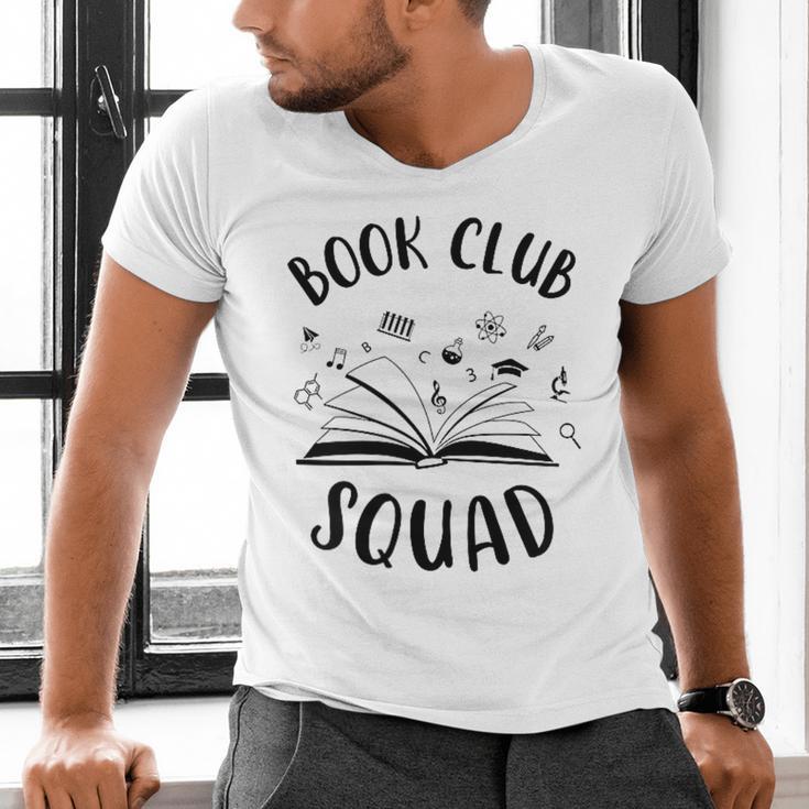 Books Club Squad Reading Book Lover Book Minimalist Team Tee Men's V-Neck T-Shirt