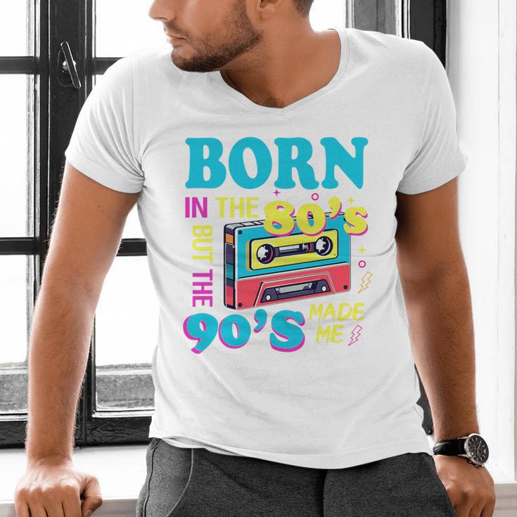 Born In The 80's But 90's Made Me Nostalgia Cassette Tape Premium Tri-Blend Men's V-Neck T-Shirt Born In The 80's But 90's Made Me Nostalgia Cassette Tape Premium Tri-Blend Men's V-Neck T-Shirt