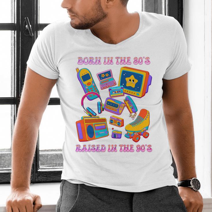 Born In The 80s Raised In The 90s Nostalgia Retro Memories Premium Tri-Blend Men's V-Neck T-Shirt Born In The 80s Raised In The 90s Nostalgia Retro Memories Premium Tri-Blend Men's V-Neck T-Shirt