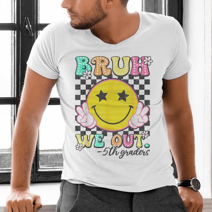 Bruh We Out 5th Graders Fifth Grade Graduation Class 2025 Men's V-Neck T-Shirt