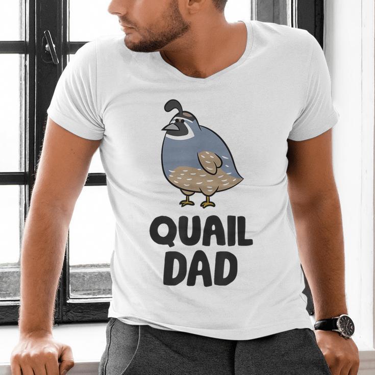 California Quail Bird Dad Quail Dad Men's V-Neck T-Shirt