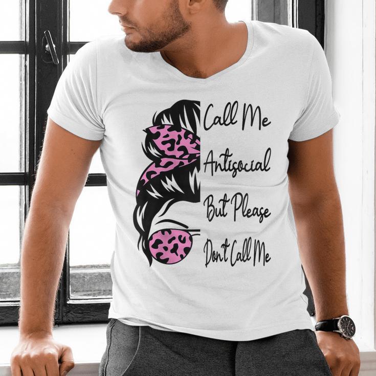 Call Me Antisocial But Please Don't Call Me Introvert Raglan Baseball Tee Men's V-Neck T-Shirt Call Me Antisocial But Please Don't Call Me Introvert Raglan Baseball Tee Men's V-Neck T-Shirt