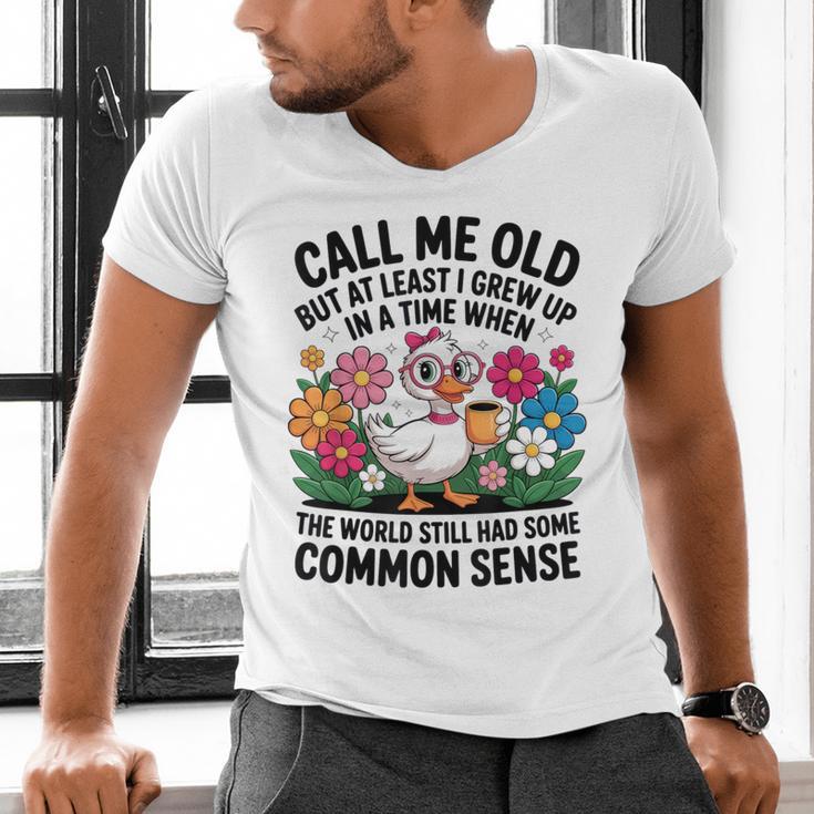 Call Me Old Seniors Nostalgia Retro Humor Casual Men's V-Neck T-Shirt