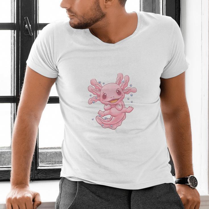 If I Cant Bring My Axolotl Im Not Going Salamander Introvert Men's V-Neck T-Shirt If I Cant Bring My Axolotl Im Not Going Salamander Introvert Men's V-Neck T-Shirt