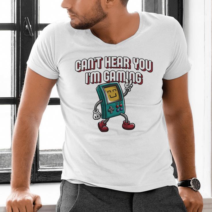 Cant Hear You Im Gaming Introvert Gamer Antisocial Men's V-Neck T-Shirt Cant Hear You Im Gaming Introvert Gamer Antisocial Men's V-Neck T-Shirt