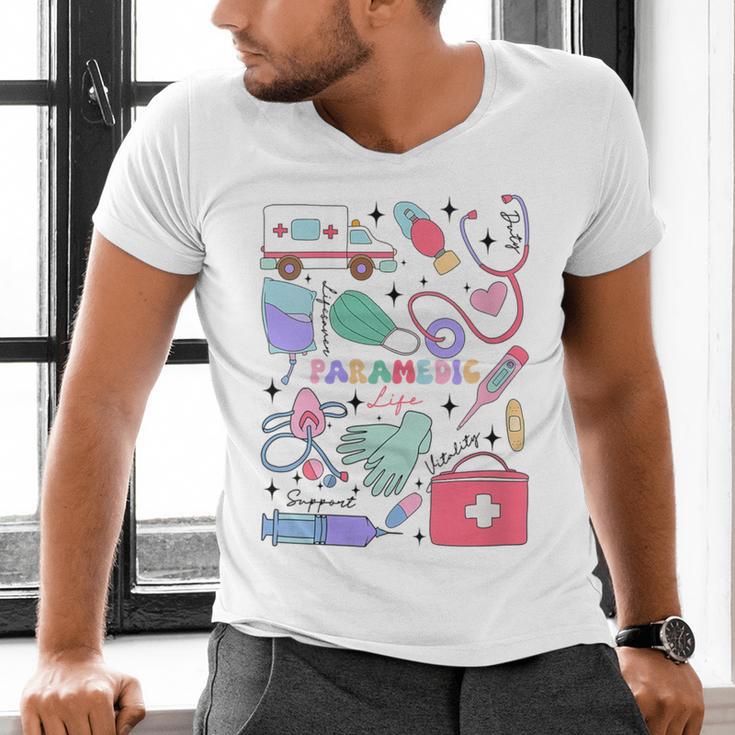 Can’t Talk Right Now Doing Paramedic Nurse Graduation Men's V-Neck T-Shirt