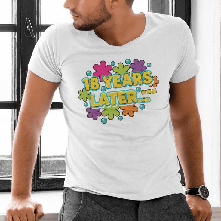 Cartoons Retro 18 Years Later Groovy Pop Art Nostalgia Men's V-Neck T-Shirt