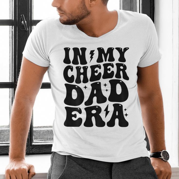 In My Cheer Dad Era Cheerleader Dad Sports Groovy Men's V-Neck T-Shirt