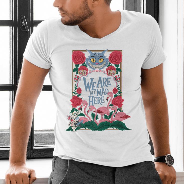 Cheshire Cat Alice In Wonderland Vintage Book Premium Men's V-Neck T-Shirt