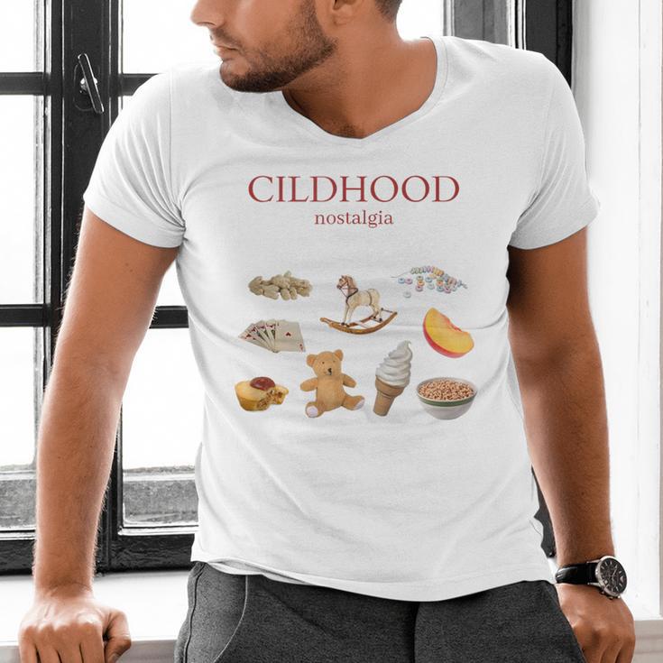 Childhood Nostalgia Good Memories Teddy Bear Ice Cream Men's V-Neck T-Shirt