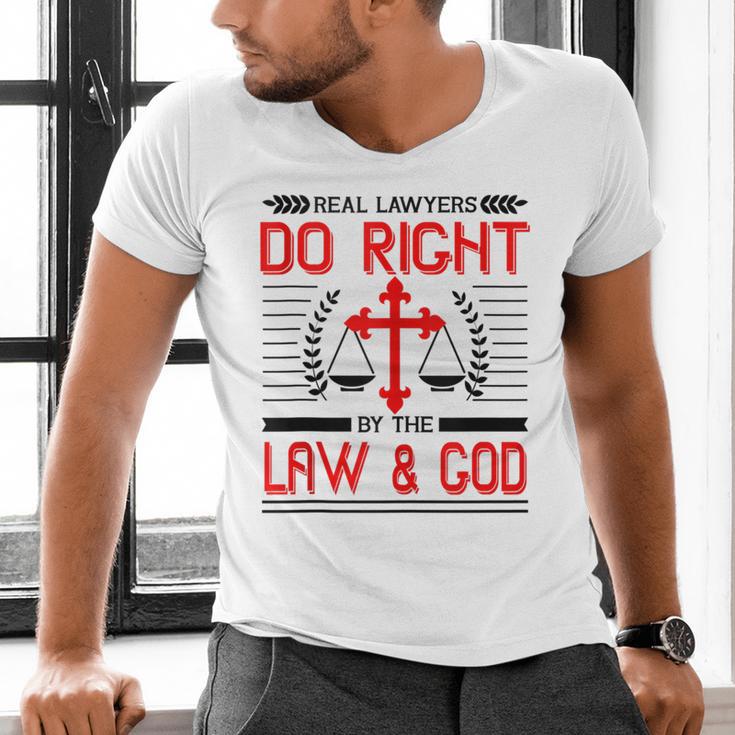 Christian Lawyer Attorney Law Student Graduation Exam Men's V-Neck T-Shirt