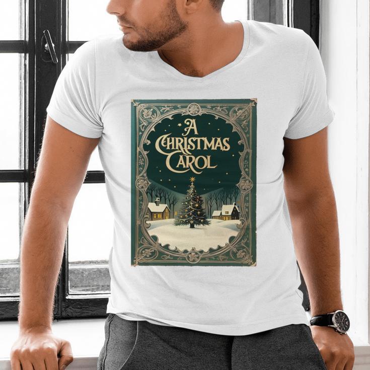 A Christmas Carol Book Cover By Charles Dickens Men's V-Neck T-Shirt