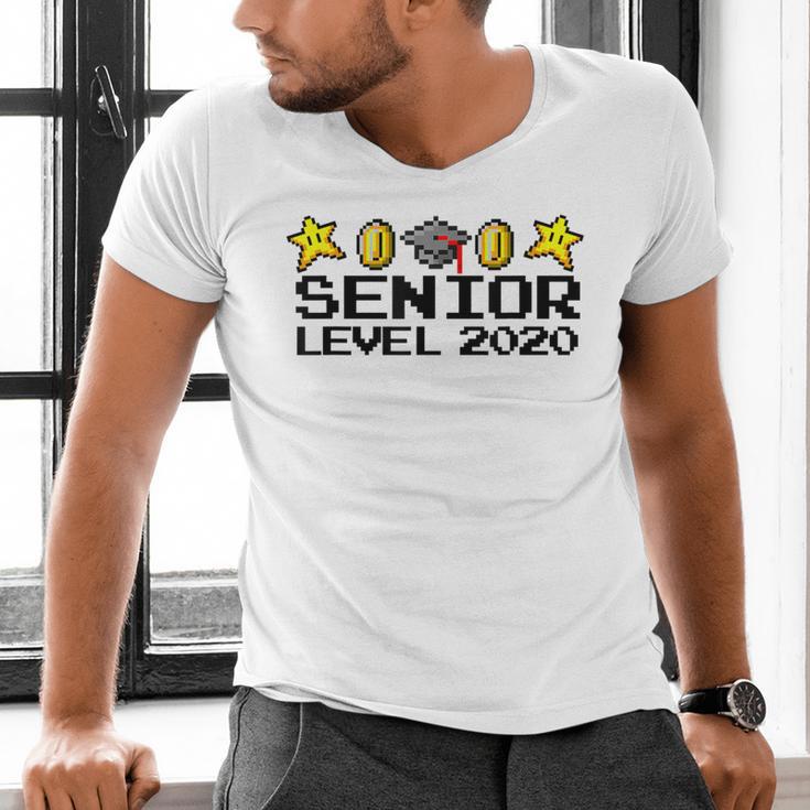 Class Of 2020 Senior Retro Video Game Graduation Gamer Men's V-Neck T-Shirt