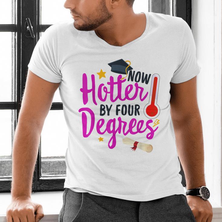 Class Of 2022 Four Degrees Hotter Graduation Day Master Grad Men's V-Neck T-Shirt