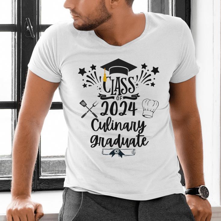 Class Of 2024 Culinary Graduate Culinary Chef Graduation Men's V-Neck T-Shirt