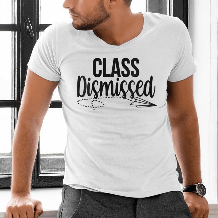 Class Dismissed Graduation End Of School Student Teacher Men's V-Neck T-Shirt