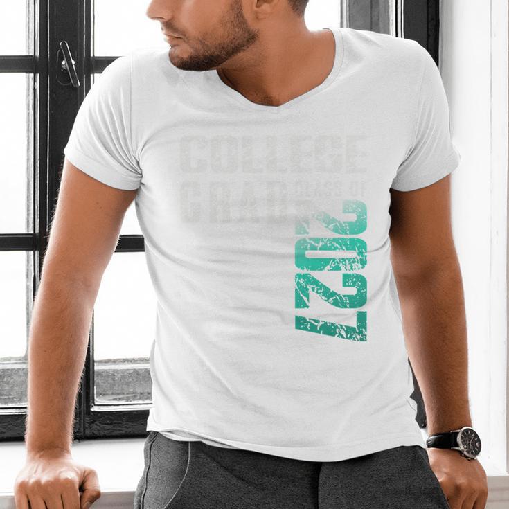 College Grad Class Of 2027 Graduation Men's V-Neck T-Shirt