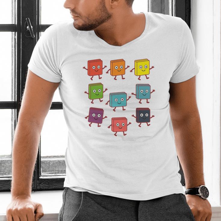 Color Our World Book Lover Reading Bookworm Reader Men's V-Neck T-Shirt