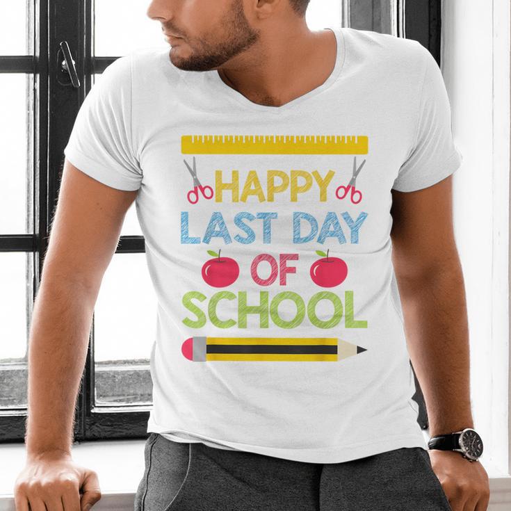 Cool Stylish Happy Last Day Of School Shirt Graduation Men's V-Neck T-Shirt