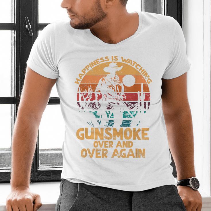 Cowboy Joy Nostalgia Television For Western Lovers Men's V-Neck T-Shirt