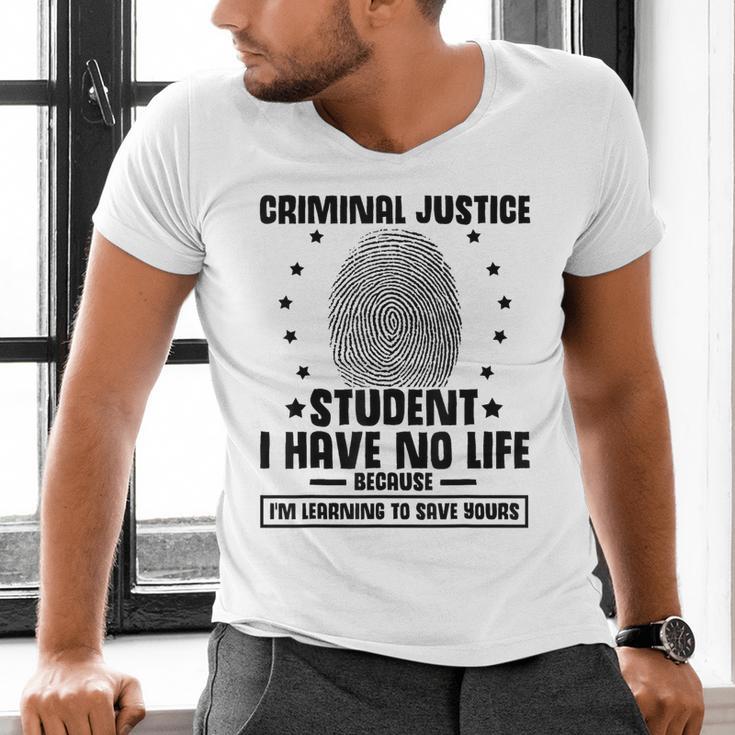 Criminal Justice School Degree Graduation Day Student Men's V-Neck T-Shirt
